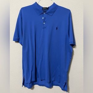 Polo by Ralph Lauren men XXL stretch mesh soft cotton polo blue